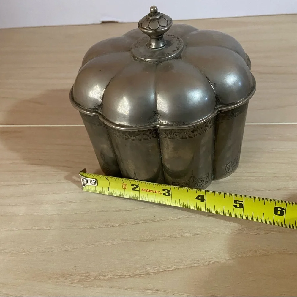 Vintage Godinger Silver 1994 Decorative Jewelry Box Container Made in New York